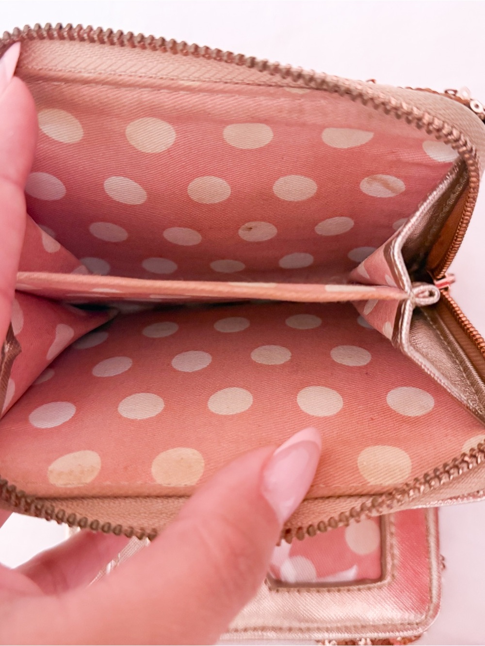 Loungefly Disney Parks Rose Gold Sequin Wallet - Picture 5 of 5